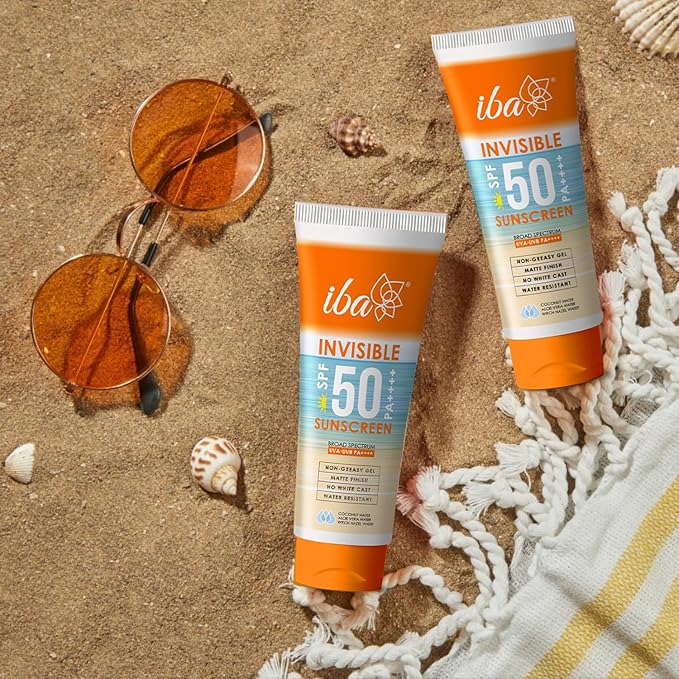 Iba Invisible Spf 50 Sunscreen Pa++++ for All Skin Types Gel Based Oil Free Matte Finish Paraben Free - 100 Gms