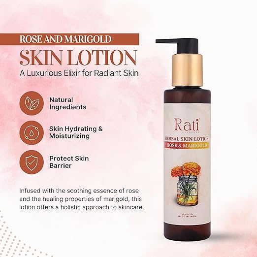Rati Ayurveda Rose & Marigold Body Lotion - 200 ml