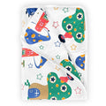 Divine Casa Pure Cotton Printed Single Dohar for Newborn Baby 120 GSM Soft & Lightweight Throw Blanket Colour Rosin White