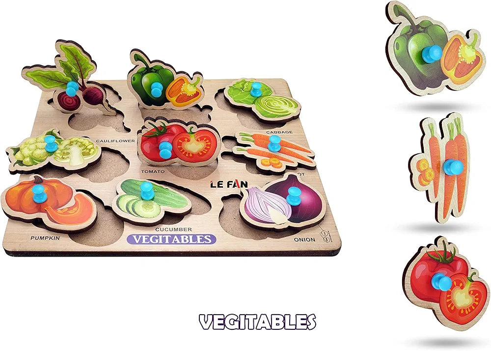 Lefan Kids Fort Pre Nursery Educational Jigsaw Puzzles for Adults Kids Learning Toys Kit Board Game 2 pcs Set of Animals