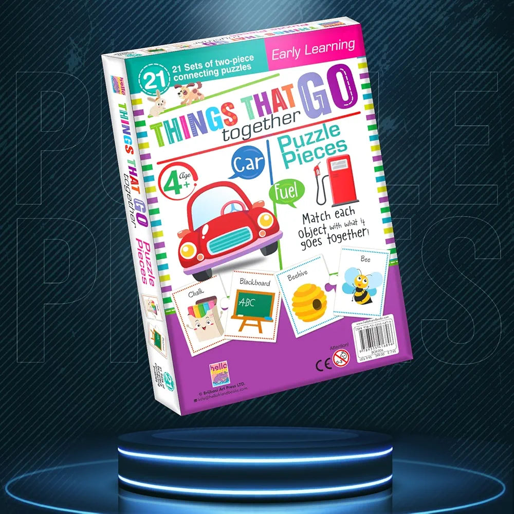 Hello Friend Object Match Jigsaw Puzzle Connecting 2-Piece  for Kids, Childrens and Toddlers – Early Learning Educational