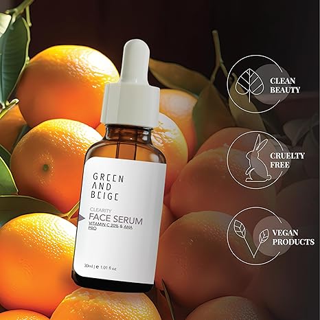 Green And Beige Clearity Vitamin C AHA PRO Antioxidant rich Face Serum - 30 ml