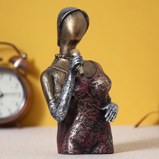 Ecraftindia Singing Lady Decorative Statue
