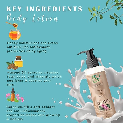 Naturaleza Castile Honey & Almond Moisturising Body Lotion - 100 ml