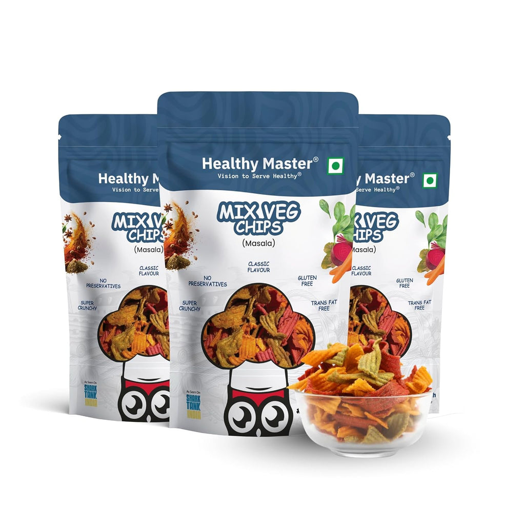 Healthy Master Mixed Veggie Chips - 100 Each (Pack of 3)