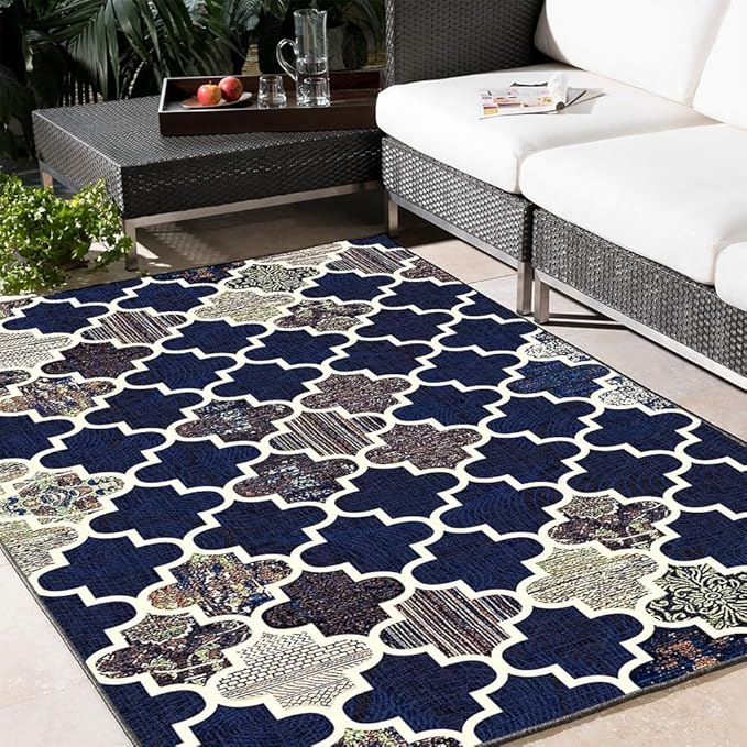 BSB Home 3D Jet Multi Printed 3D Jet Vintage Persian Carpet Rug Runner and Carpets for Living Area
