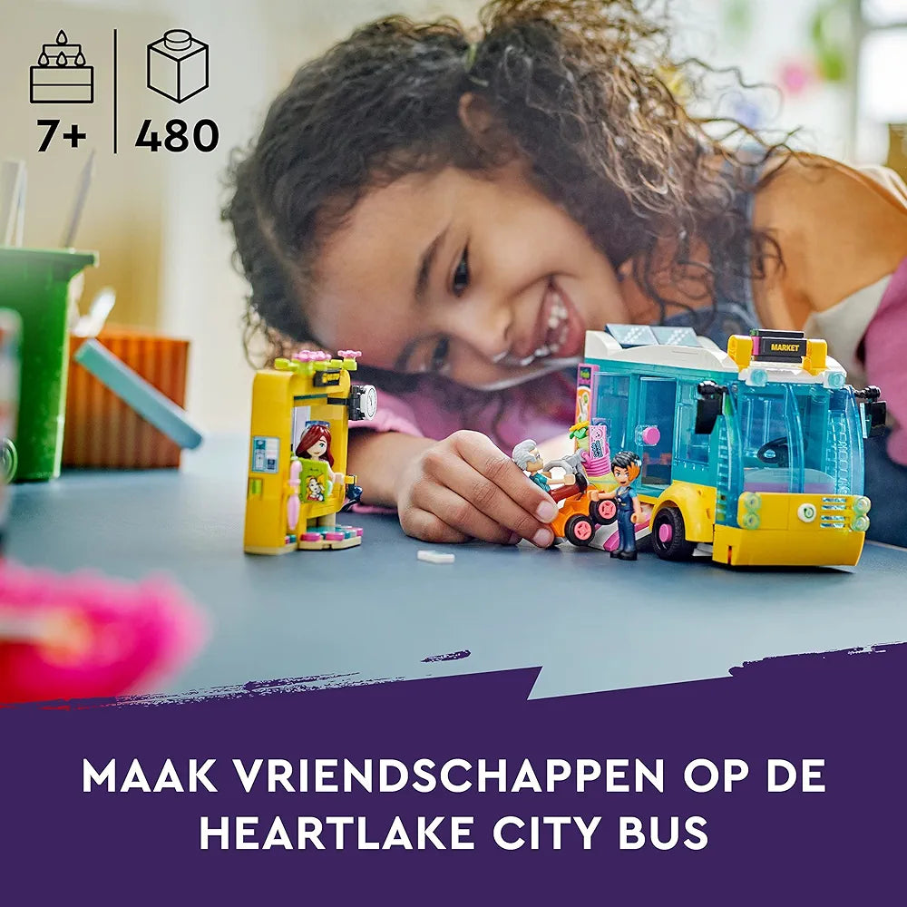 Lego Friends Heartlake City Bus 41759 Building Toy Set for Ages 7+; with Buildable Bus, Bus Stop and 3 Characters