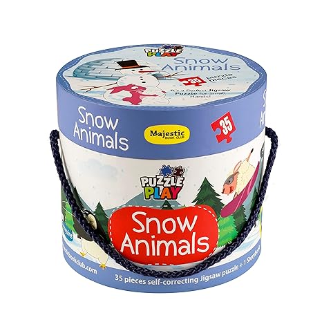 The Book Tree Snow Animals Puzzle Box for Kids 35 Jigsaw Puzzle Pieces & Educational Toy