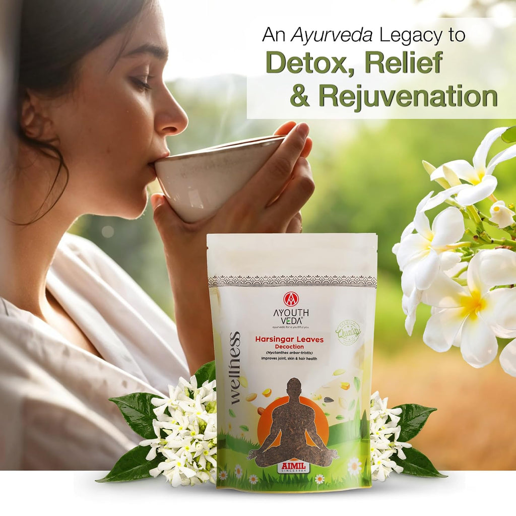 Ayouthveda Harsingar Leaves Decoction – Ayurvedic Decoction for Joint, Skin, & Hair Health - Net Qty: 200g