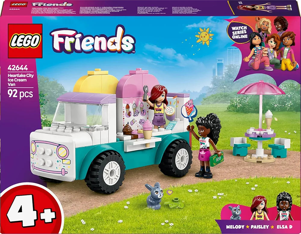 Lego Friends Heartlake City Ice Cream Truck Pretend-Play Building Kit 42644 Building Blocks Toys for 4+ Gift for Boys and Girls