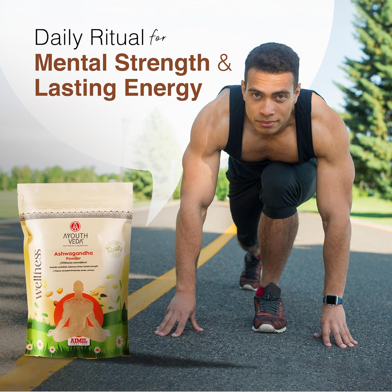 Ayouthveda Ashwagandha Powder Pure | May Support Muscle Recovery & Boost Energy Level | 200gm (Pack 1)