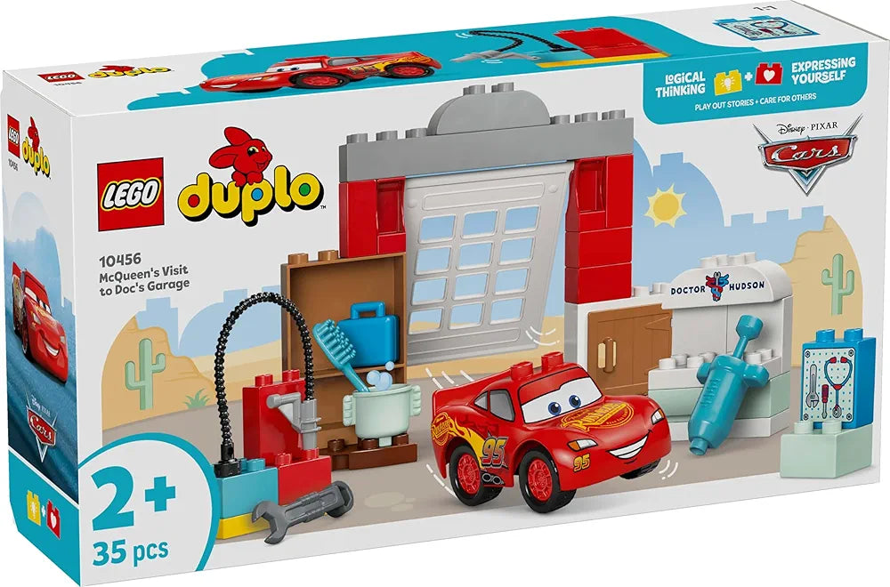 Lego Duplo Disney and Pixar Cars McQueen’s Visit to Doc’s Garage 10456 Building Blocks Toys for 2+ Gift for Boys and Girls
