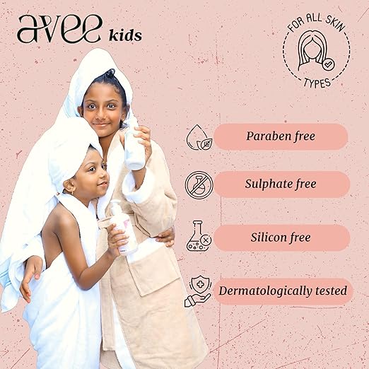 Avee Kids Body Wash Gentle & Hydrating Leaves Skin Soft & Bright - 200 ml