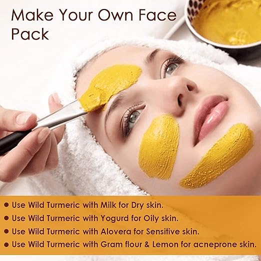 Florecer Kasturi Haldi Powder for Face Pack Powder - 100 gms