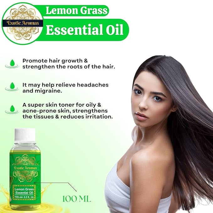 Exotic Aromas Lemongrass Essential Oil - 100 ml