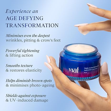 Viah Triple Action Moisturiser for Anti Ageing Tightening - 50 ml