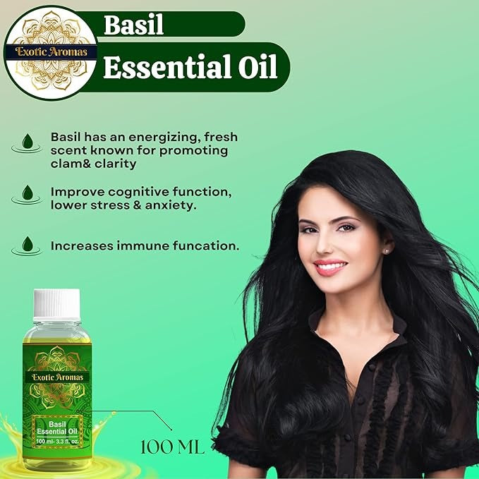 Exotic Aromas Basil Essential Oil - 100 ml