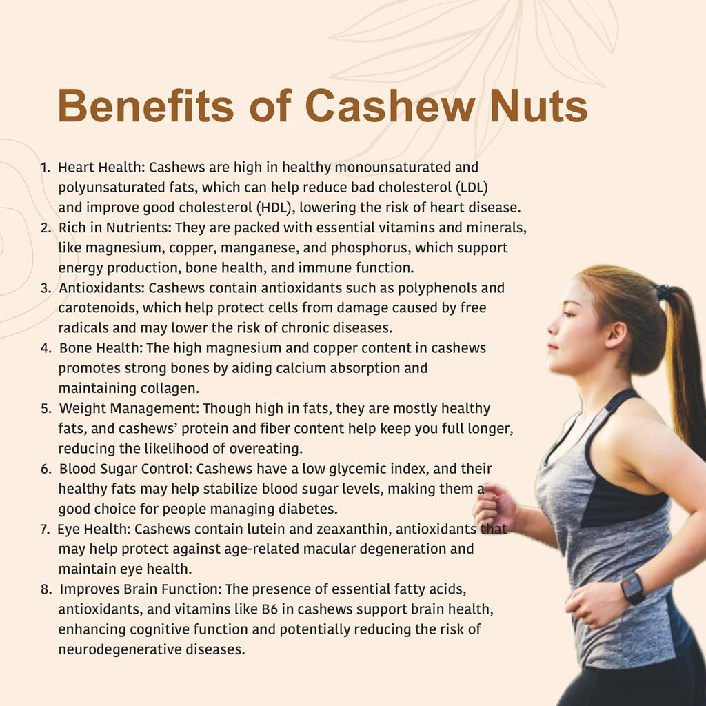 Nutty Organics Whole Cashew Nuts 250 Gm | Hand Selected Jumbo | Nutritious & Delicious Nuts | Natural & Crunchy | Healthy Dry Fruit Snack