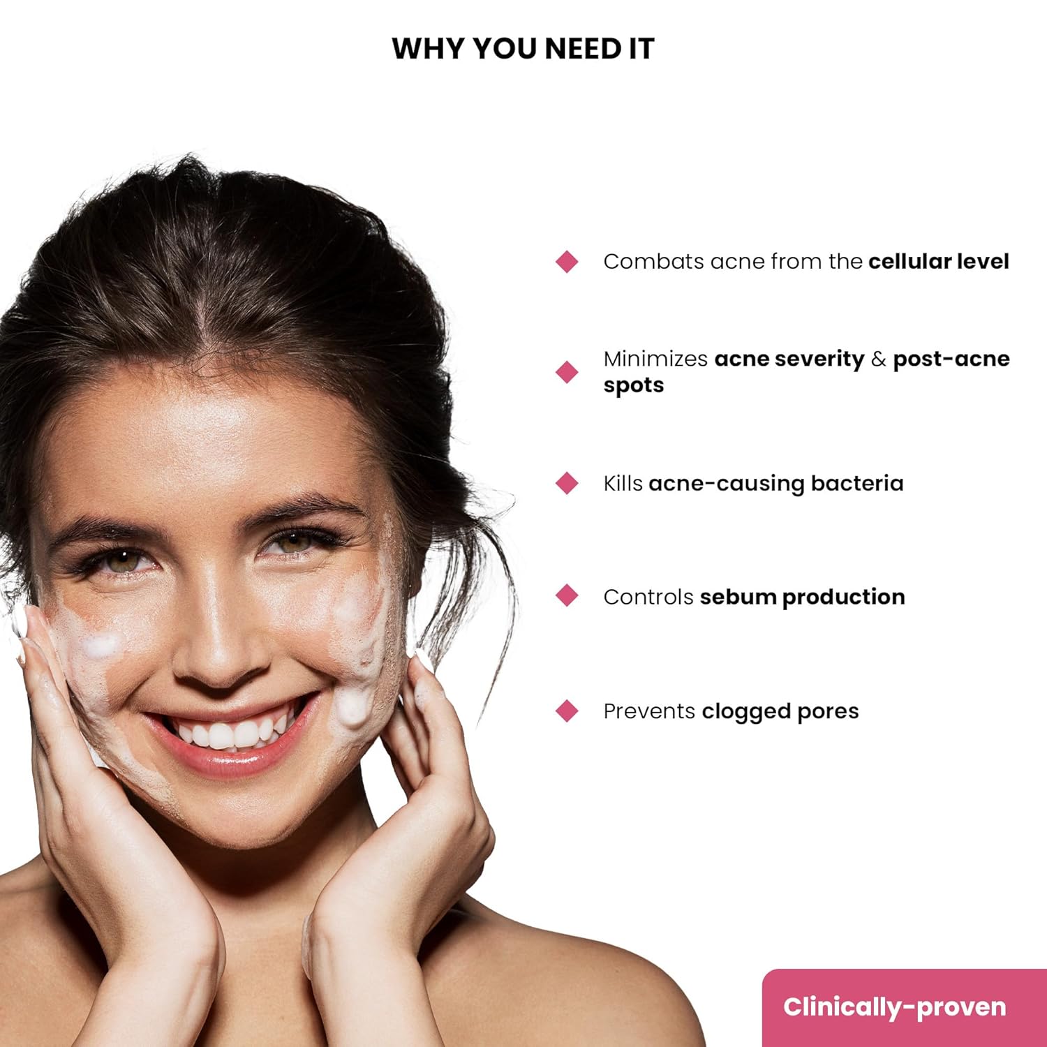 ThriveCo Goodbye Acneâ„¢ Facial Cleanser | Reduces Acne, & Sebum | Diacnemideâ„¢,| Nondrying & Moisturising | Women & Men, 25ml
