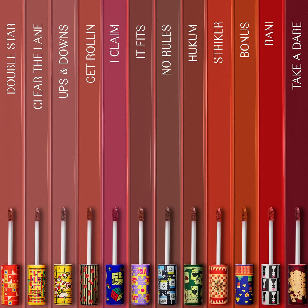 LoveChild Masaba Game On! - Hukum - Liquid Matte Lipstick, Pecan Brown Velvet Smooth, Non-Sticky, Hydrating & Moisturising, Lasts Up to 12 hours, 5Ml