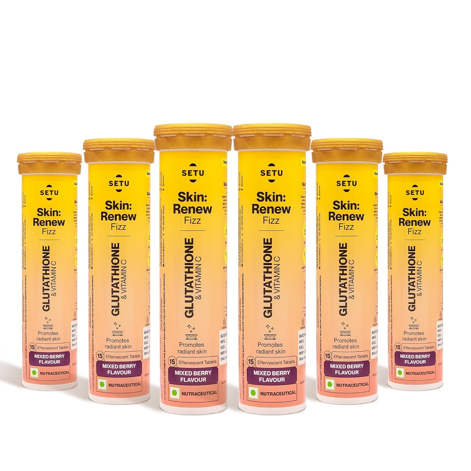 Setu Skin Renew - 15 Effervescent Tablets pack of 1 Flavour- Mixed Berry