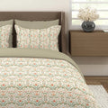Layers Home Easy Cotton Bedsheet Set for All Seasons Lightweight 144 TC Queen Size Beige