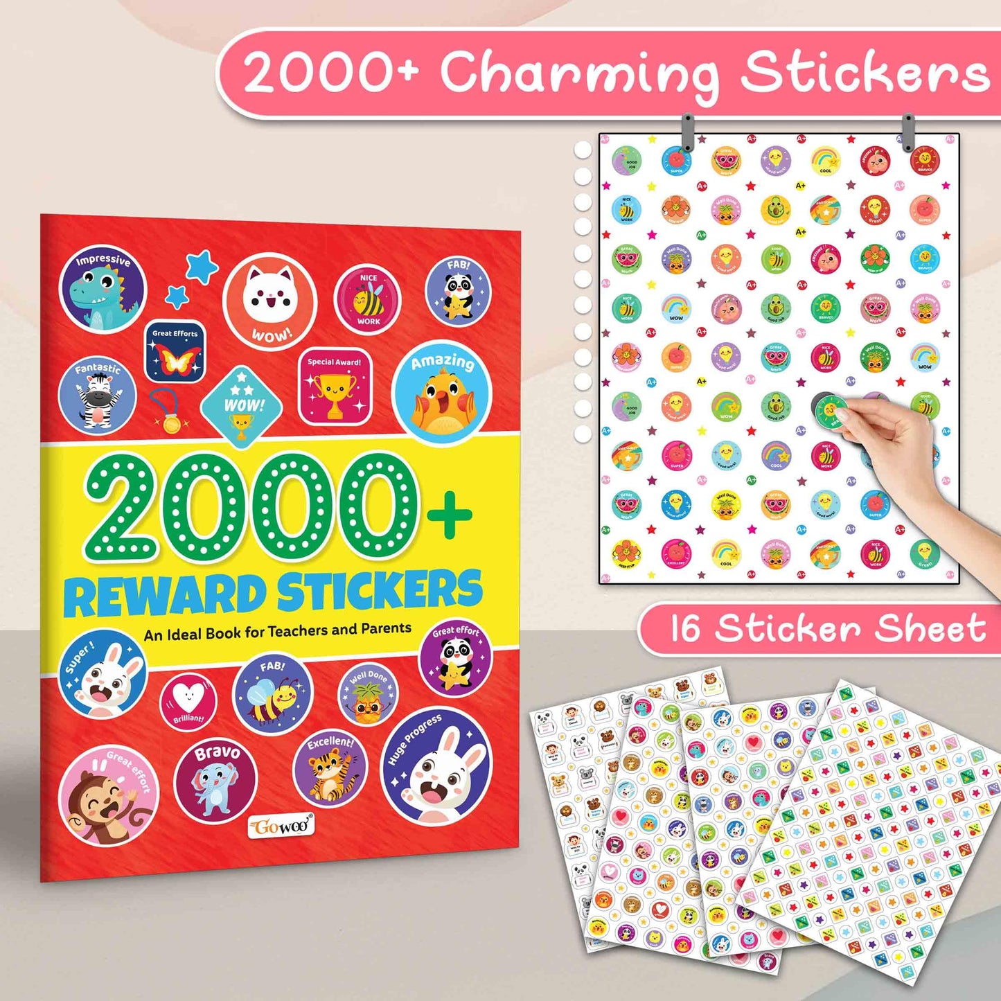 2000+ Reward Stickers: A Fun Sticker Book For Teachers And Parents - Encouraging And Celebrating Kids' Achievements With Over 2000 Stickers [Paperback]