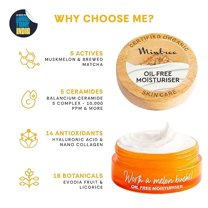 Mintree Certified Organic & Vegan Unisex Face Moisturizer SPF 30 PA+++ - 60 gms