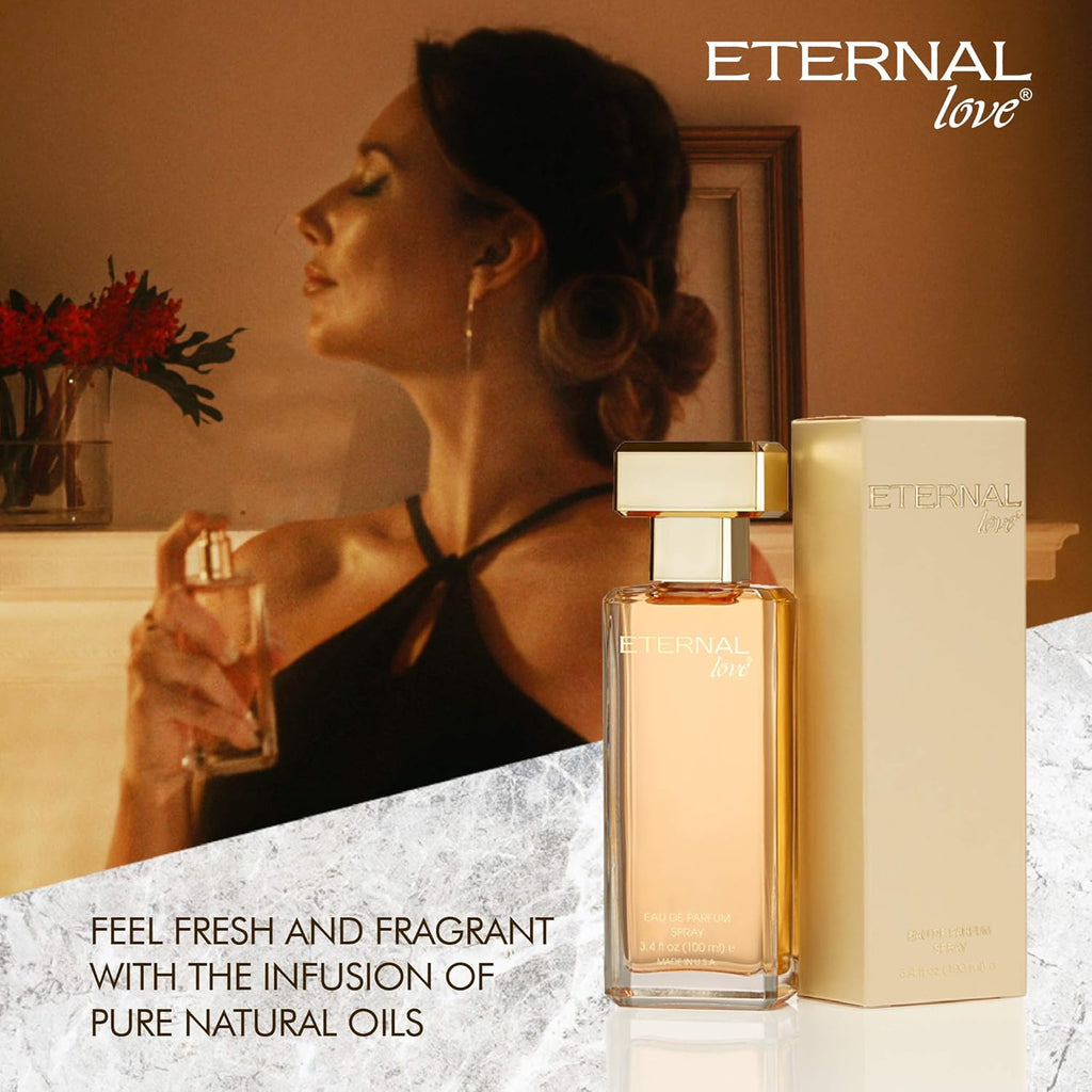 Eternal Love - Eau De Parfum for Women | Long-Lasting | Fresh & Enchanting Signature | Travel-Friendly Grooming Essential | Peach, Mandarin, & Amber Fragrance | All-Day Freshness | 100ml