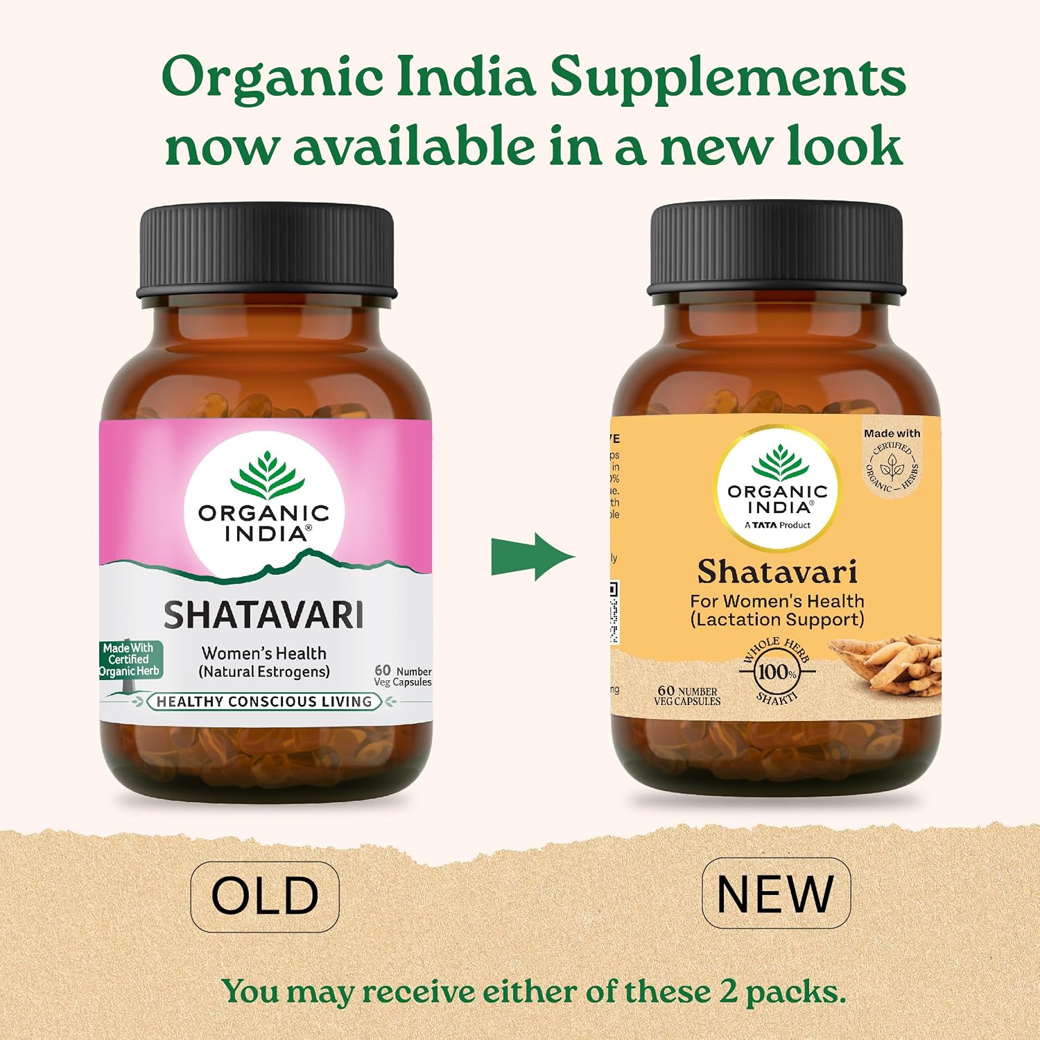 A TATA Product -Organic India Shatavari Capsules, 60 Capsules, Supports Womenâ€™s Health, Whole Herb*, Certified Organic, No Added Fillers or Chemicals