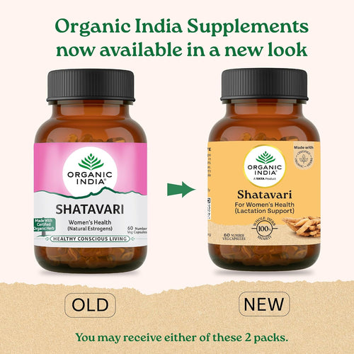 A TATA Product -Organic India Shatavari Capsules, 60 Capsules, Supports Womenâ€™s Health, Whole Herb*, Certified Organic, No Added Fillers or Chemicals