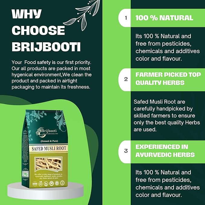 Brijbooti Birju Mahavir Safed Musli Root