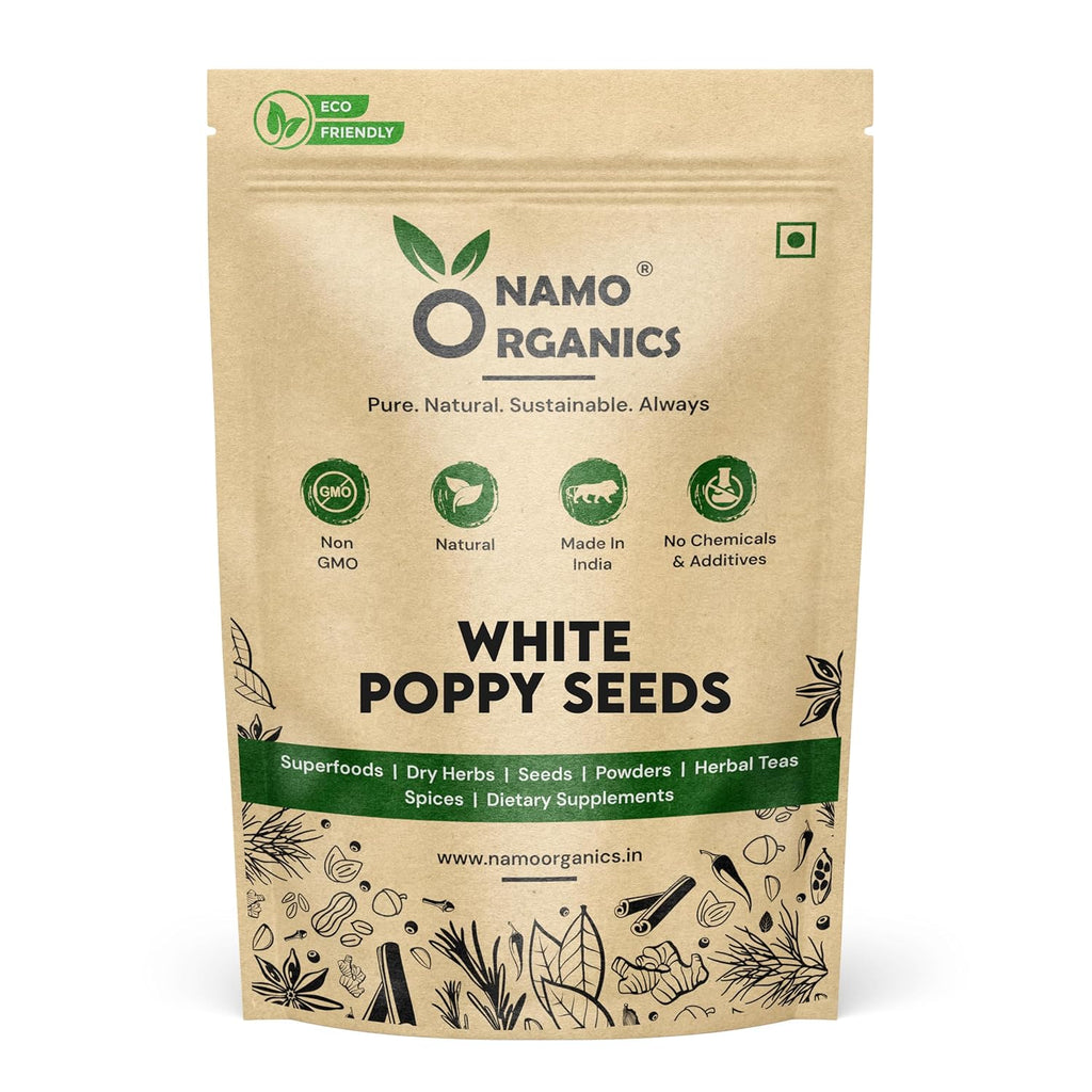 Namo Organic - 300g - White Posto Poppy Seeds - Unadulterated Khus Khus | khas khas dana | 100% Pure | | Direct From Farmers