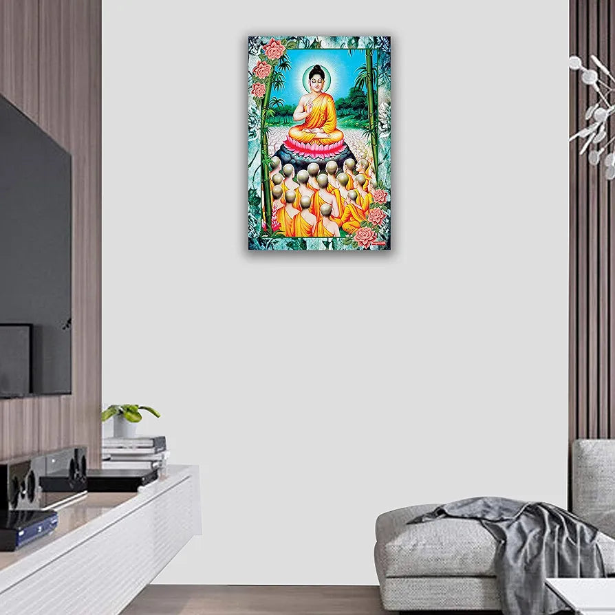 Rangoli MDF Wall Stick Decorative Panel 12x18 Wall Art P-1 Design-22