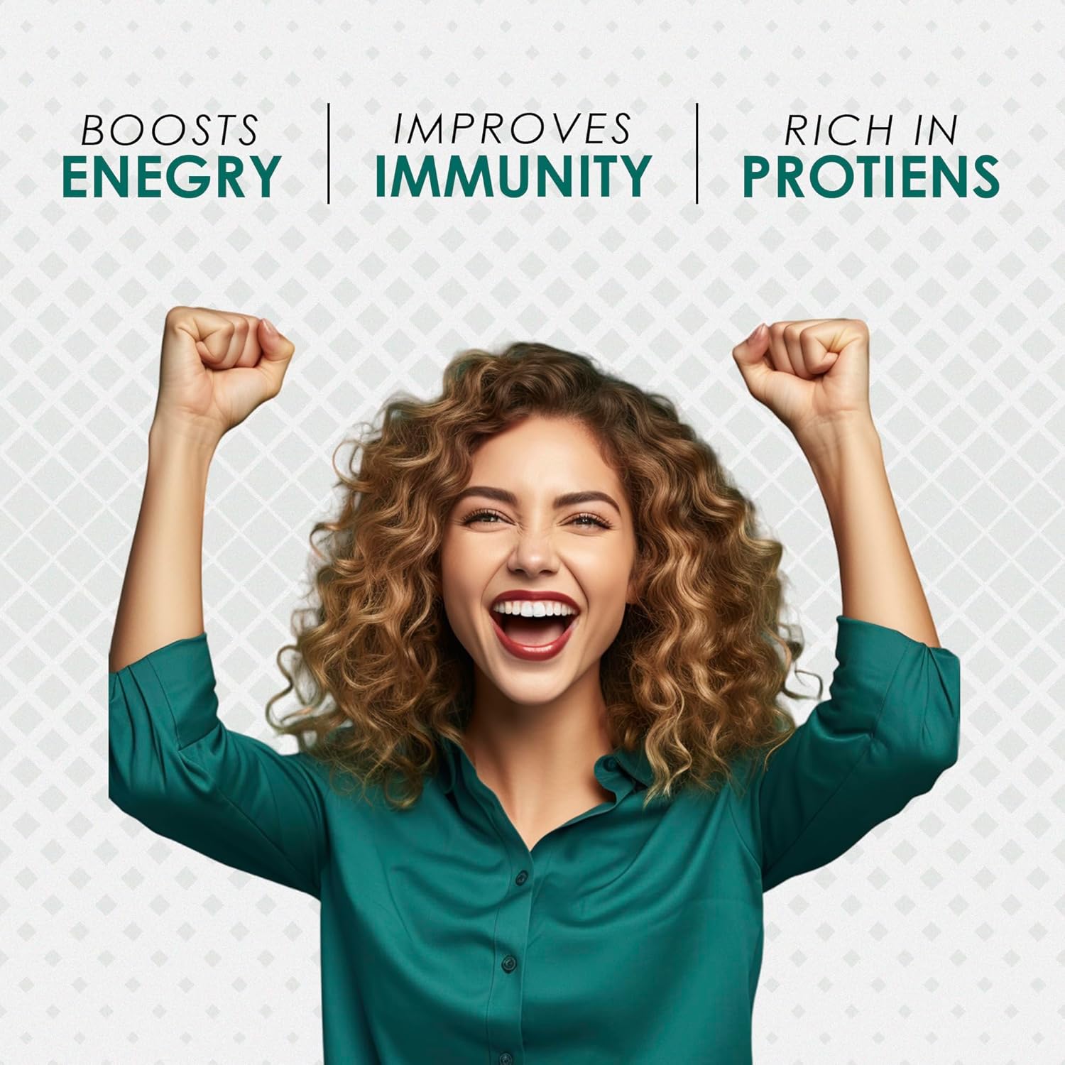 Ambrosial Spirulina Capsule High Strength 500 mg EACH Capsule | Certified Spirulina Tablets for Energy and Immunity | Richest Source of Protein (Pack of 1-60 Capsules)