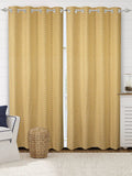 Saral Home Chevron Designer Curtains Colour Yellow