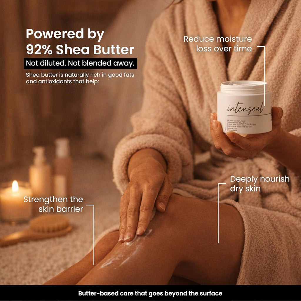 Personal Touch Intenseal Shea Butter Balm | 92% Pure Shea Butter | Deep Moisturizing Body Balm for Intense Dry & Very Dry Skin | With Almond Oil & Vitamin E | Non-Greasy | 50 ml