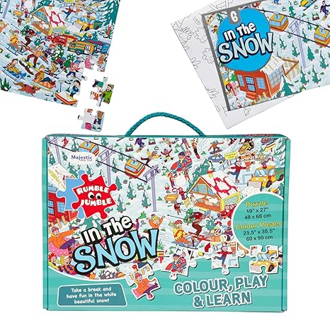 The Book Tree in The Snow Fun and Educational Floor Puzzle by Majestic Book Club