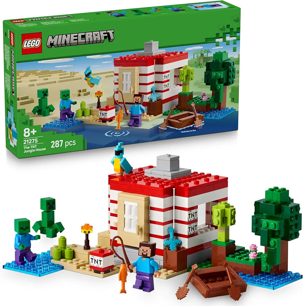 Lego Minecraft The TNT Jungle House, Video Game Collectible Toy 21275 Building Blocks Toys for 8+ Gift for Boys and Girls