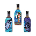 Artvibes Abstract Art Radha Krishna Wooden Wall Hanging for Home Decor | Set of 3