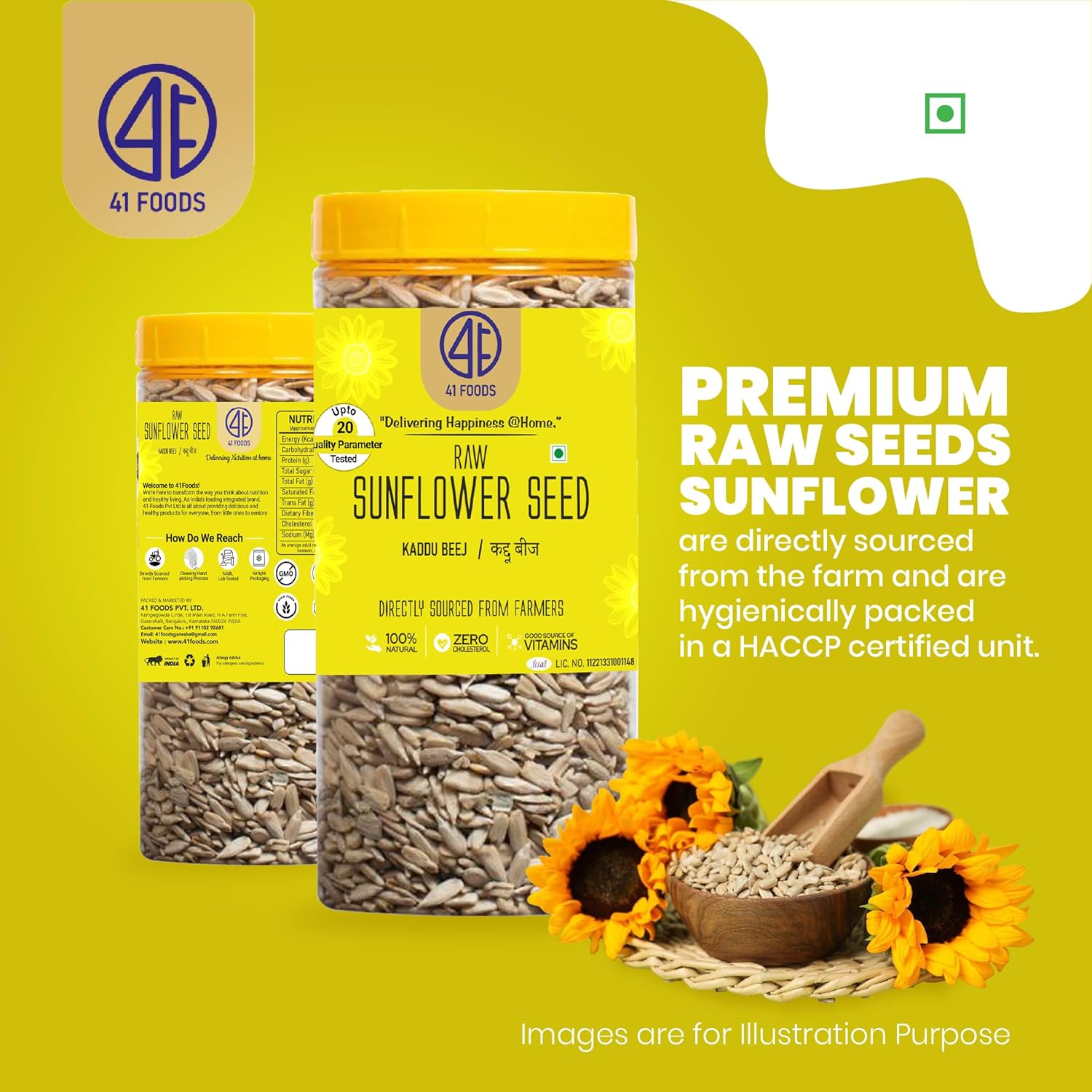 41 Foods Premium Dry Fruits Combo of Pumpkin Seeds and Sunflower Seeds | 200 g (100g x 2)