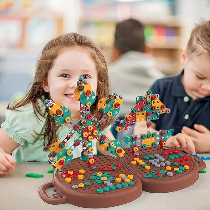 Kidology Creative Toolbox with Toys Electric Drill Screwdriver Tool Set Creative Toy 203 Pieces