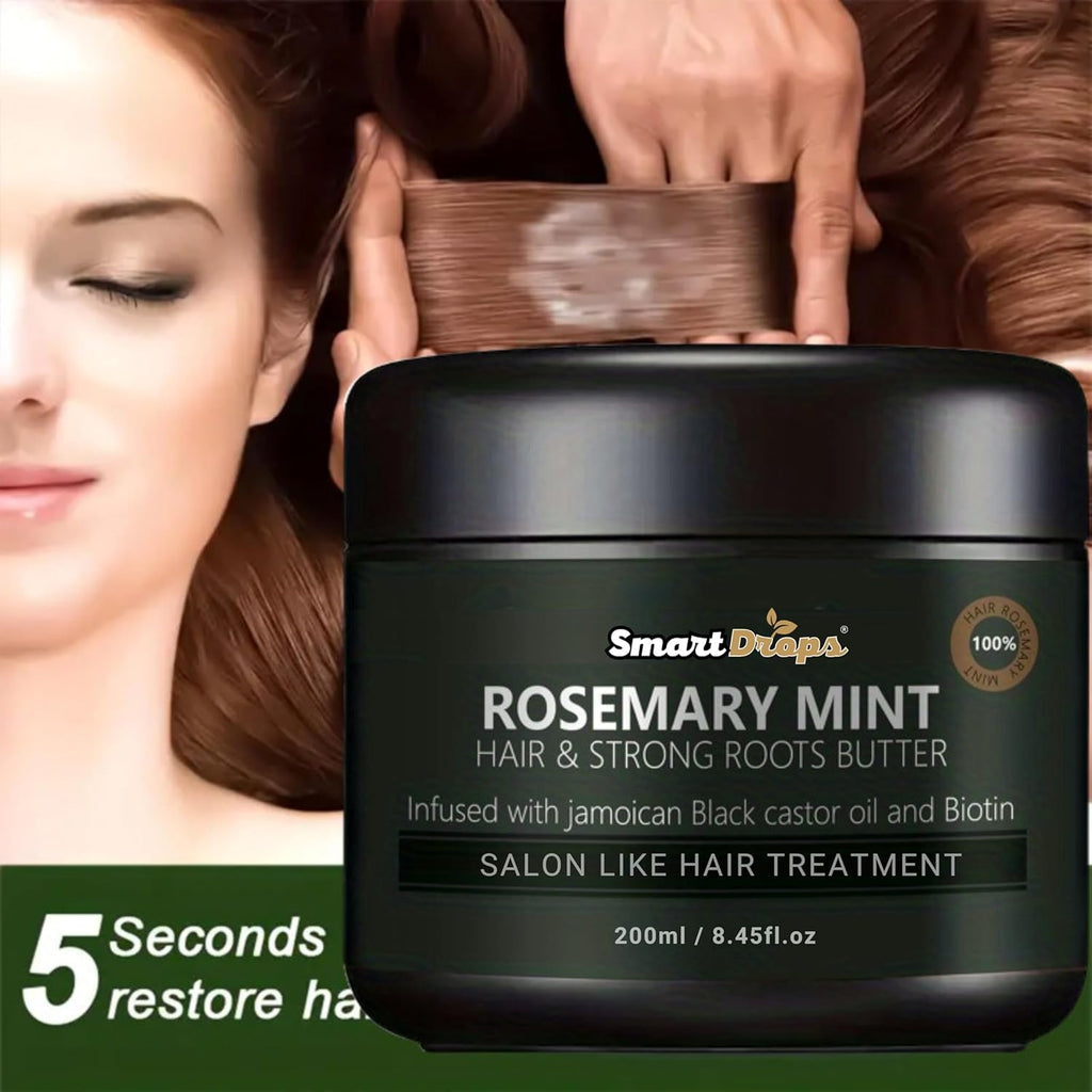 Smartdrops Hair Mask | Hair Mask for Frizzy Hair | Keratin Hair Mask | Pre-Shampoo hair mask with Rosemary Mint, Hibiscus, Amla, Flaxseed for Thick & Long Hair 200g