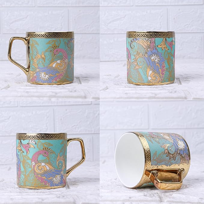 Femora Bone China Gold Tea Cup | Heaven Gold | 180 Ml