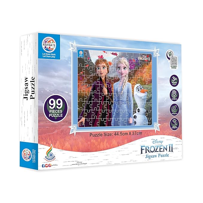 Ratna's 99 Pieces Disney & Marvel Series Jigsaw Puzzle for Kids | Puzzle | Frozen II