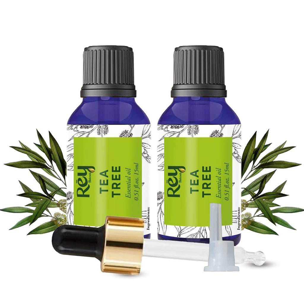 Rey Naturals Tea Tree Essential Oil Tea Tree Oil - 15 ml (Pack of 2)