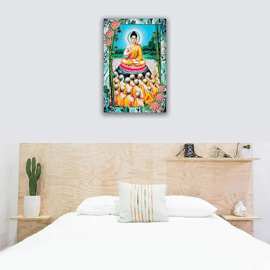 Rangoli MDF Wall Stick Decorative Panel 12x18 Wall Art P-1 Design-22