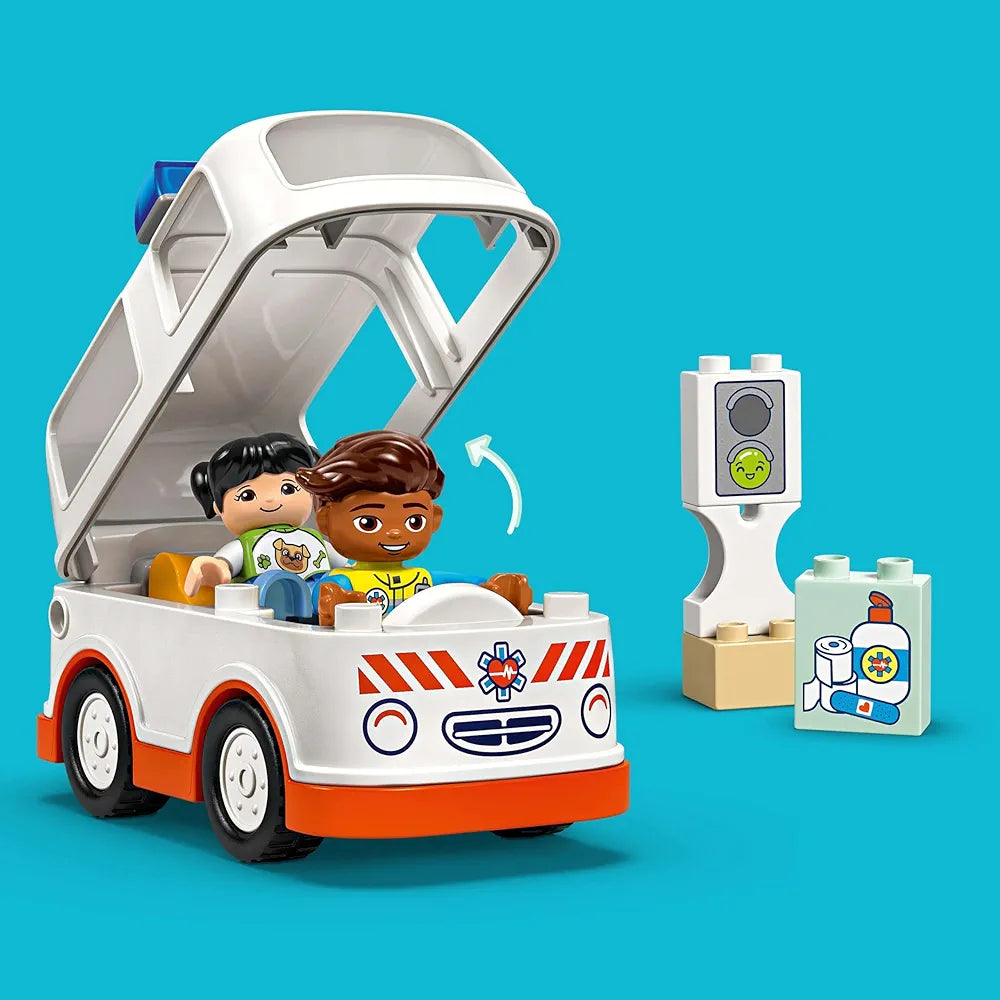 Lego Duplo Ambulance & Driver Educational Toy for Imaginative Toddler Pretend Play 10447
