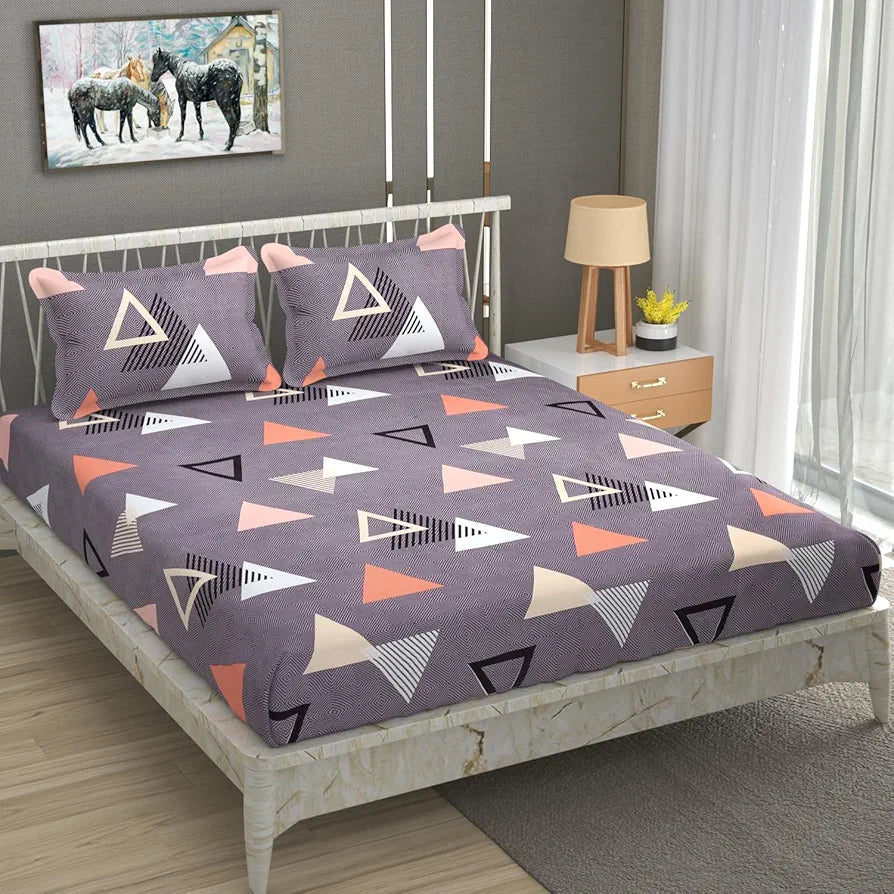 Homefab India 180 TC Microfiber Double BedSheet with 2 Pillow Covers Wine