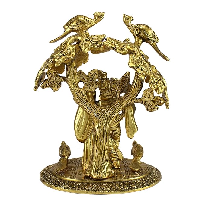 Ecraftindia Radha Krishna Standing Under Tree Showpiece